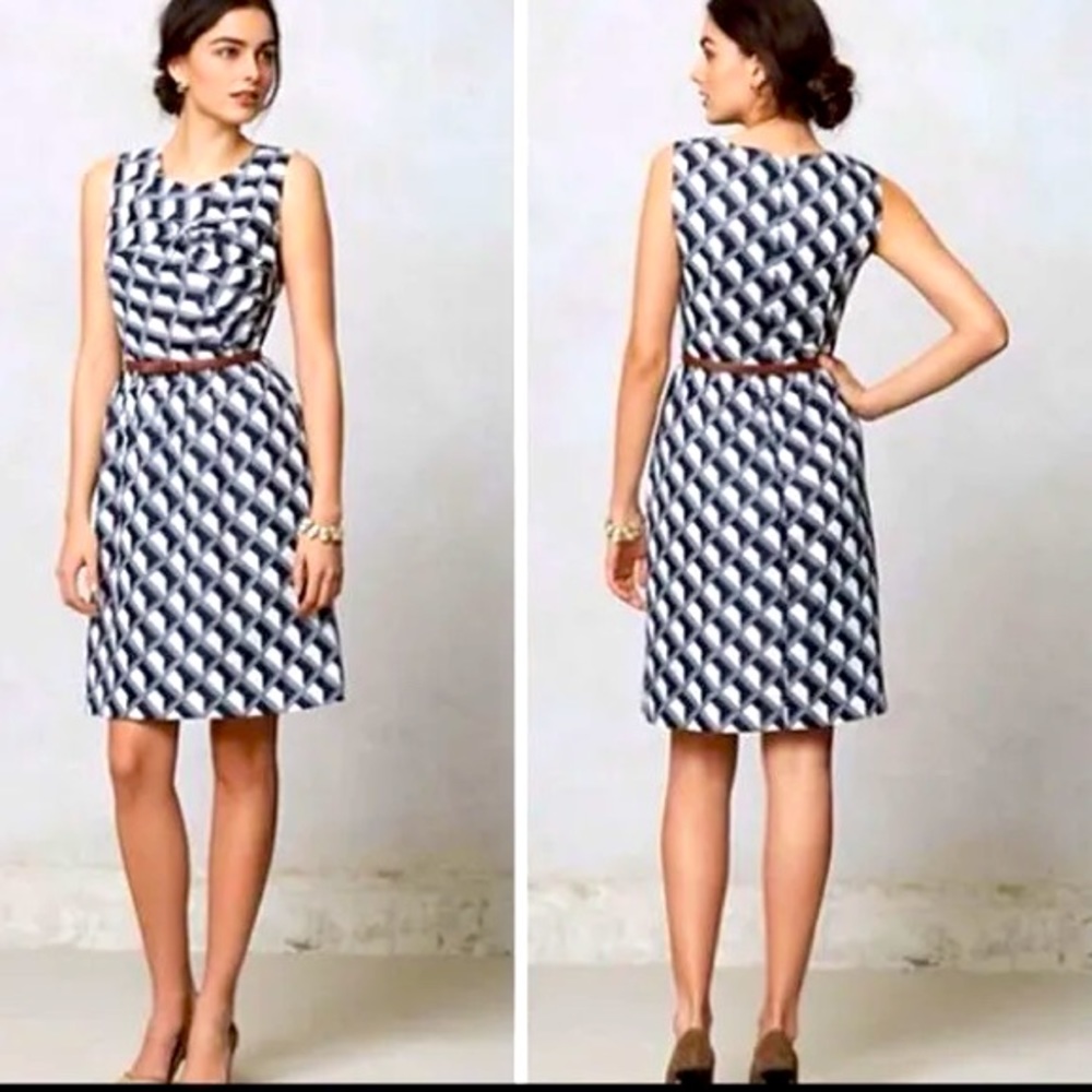 NWT ANTHROPOLOGIE HI THERE BY KAREN WALKER GEOMETRIC DRESS 4